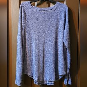 SO,  Juniors Medium, long sleeve top grey/blue